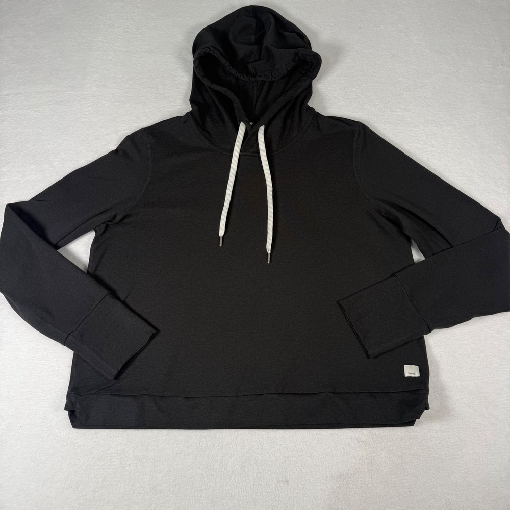 Vuori Halo Essential Hoodie Womens Large Black Performance Gorpcore VW226